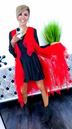 Origami Red Boho Nights Vest OUTERWEAR