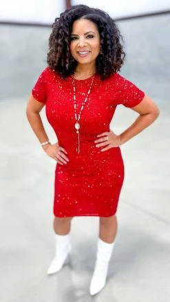 The ZigZag Stripe Red Busy Slaying Dress DRESSES