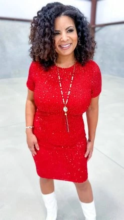 The ZigZag Stripe Red Busy Slaying Dress DRESSES