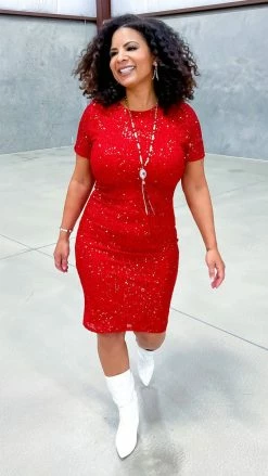 The ZigZag Stripe Red Busy Slaying Dress DRESSES