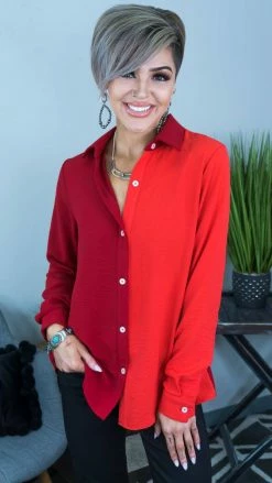 The ZigZag Stripe Red Cocktail Mood Top