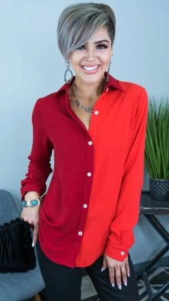 The ZigZag Stripe Red Cocktail Mood Top