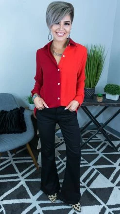 The ZigZag Stripe Red Cocktail Mood Top