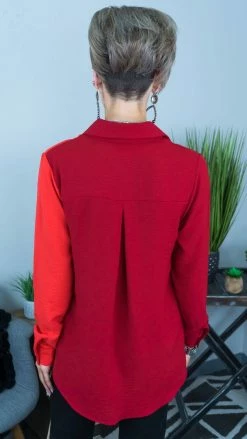 The ZigZag Stripe Red Cocktail Mood Top