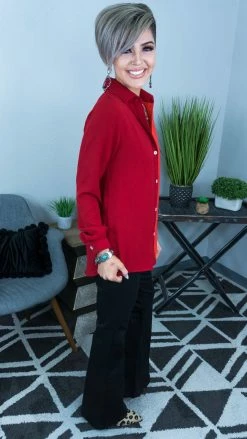 The ZigZag Stripe Red Cocktail Mood Top