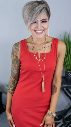 The ZigZag Stripe Red Consider It Style Dress