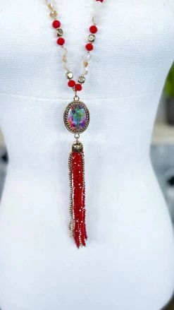 Southern Grace ACCESSORIES Red Crash My Party Necklace