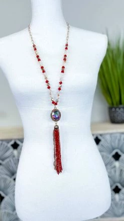 Southern Grace ACCESSORIES Red Crash My Party Necklace