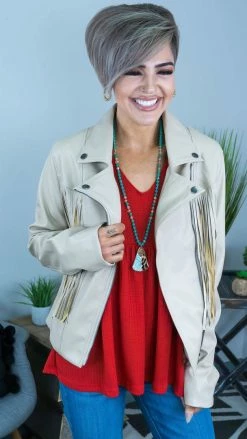 The ZigZag Stripe TOPS & TUNICS Red Enhanced View Top [NO RETURNS]