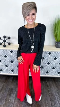 The ZigZag Stripe Red Gorgeous Day Pants