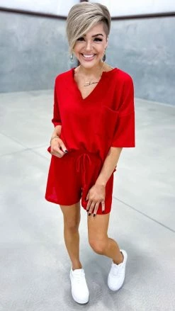 The ZigZag Stripe Red Gorgeous Dreamer Set