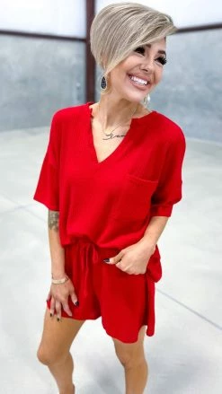 The ZigZag Stripe Red Gorgeous Dreamer Set