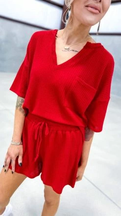 The ZigZag Stripe Red Gorgeous Dreamer Set