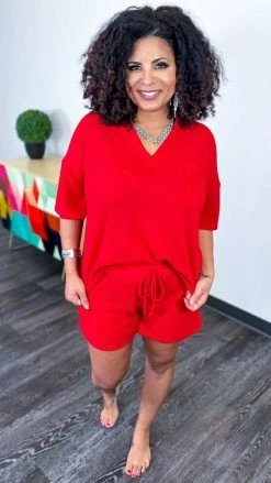 The ZigZag Stripe Red Gorgeous Dreamer Set