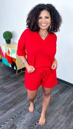 The ZigZag Stripe Red Gorgeous Dreamer Set