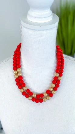 Merveille ACCESSORIES Red Hollis Necklace
