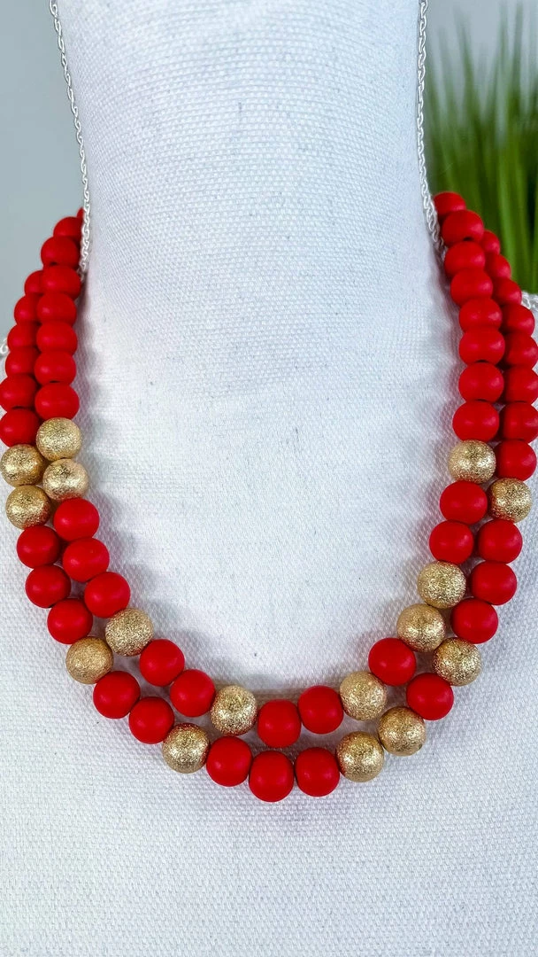 Merveille ACCESSORIES Red Hollis Necklace