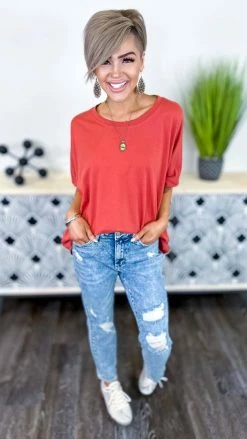 The ZigZag Stripe TOPS & TUNICS Red Home For Now Top