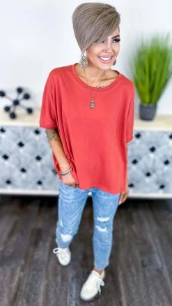 The ZigZag Stripe TOPS & TUNICS Red Home For Now Top