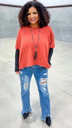 The ZigZag Stripe TOPS & TUNICS Red Home For Now Top