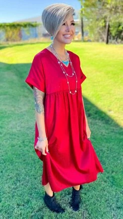 The ZigZag Stripe Red Leopard City Sleek Midi Dress