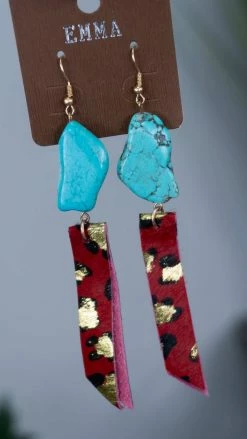 Your Fashion Wholesale Red Lianna Earrings ACCESSORIES