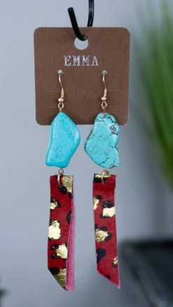 Your Fashion Wholesale Red Lianna Earrings ACCESSORIES