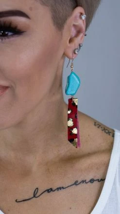 Your Fashion Wholesale Red Lianna Earrings ACCESSORIES