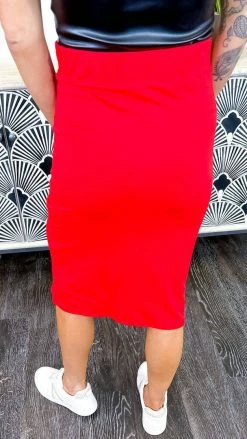 The ZigZag Stripe Red Make Moves Skirt BOTTOMS