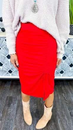 The ZigZag Stripe Red Make Moves Skirt BOTTOMS