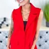 The ZigZag Stripe OUTERWEAR Red Martini Nights Vest