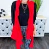 Your Fashion Wholesale OUTERWEAR Red Me Time Vest