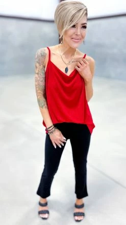 The ZigZag Stripe Red Night Train Tank