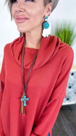 The ZigZag Stripe TOPS & TUNICS Red Persuasive Charm Sweater