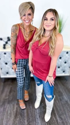 The ZigZag Stripe Red Play Along Tank [NO RETURNS] TOPS & TUNICS