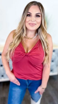 The ZigZag Stripe Red Play Along Tank [NO RETURNS] TOPS & TUNICS