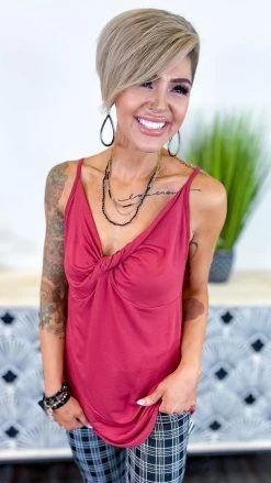 The ZigZag Stripe Red Play Along Tank [NO RETURNS] TOPS & TUNICS