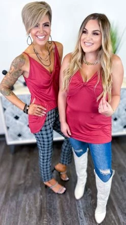 The ZigZag Stripe Red Play Along Tank [NO RETURNS] TOPS & TUNICS