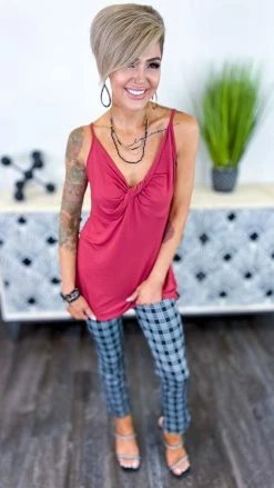 The ZigZag Stripe Red Play Along Tank [NO RETURNS] TOPS & TUNICS