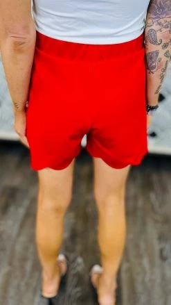 The ZigZag Stripe Red Pretty City Shorts [NO RETURNS] BOTTOMS