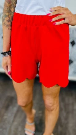 The ZigZag Stripe Red Pretty City Shorts [NO RETURNS] BOTTOMS