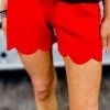 The ZigZag Stripe Red Pretty City Shorts [NO RETURNS] BOTTOMS