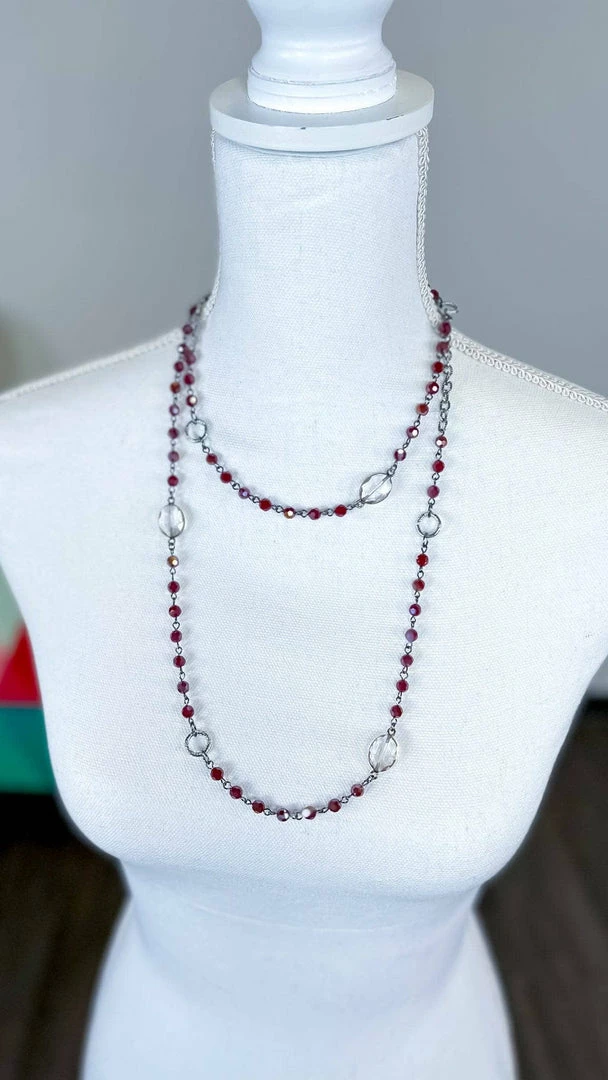 Lost & Found ACCESSORIES Red Raelyn Necklace