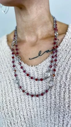 Lost & Found ACCESSORIES Red Raelyn Necklace