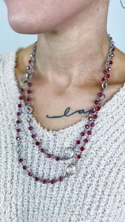 Lost & Found ACCESSORIES Red Raelyn Necklace