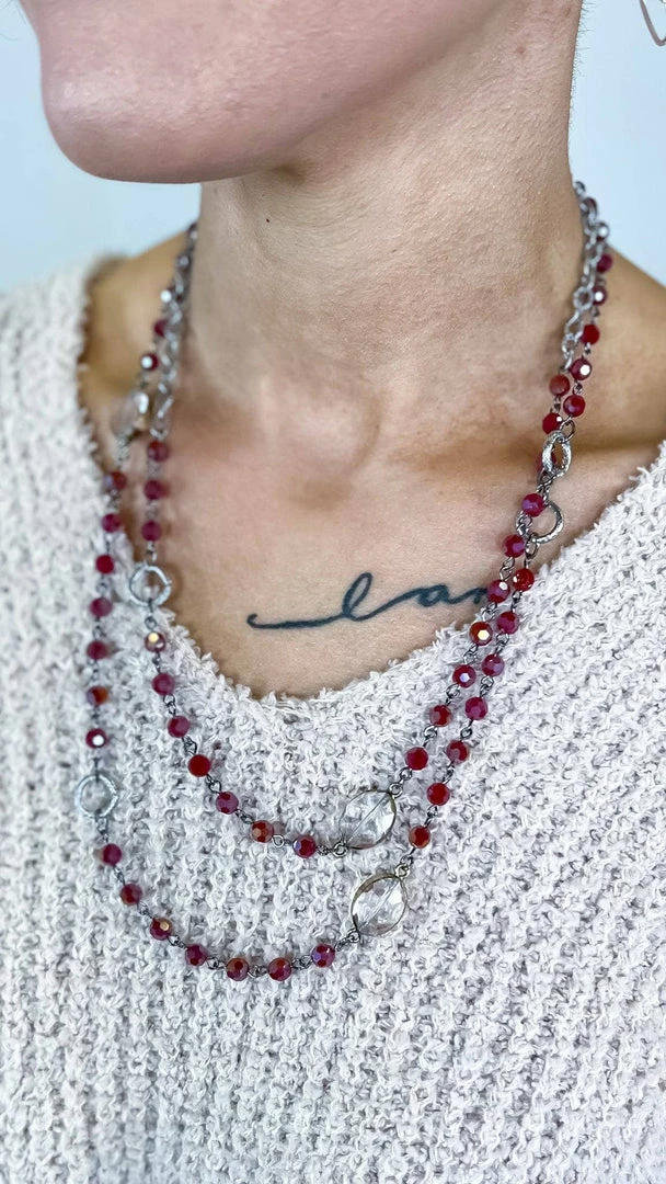 Lost & Found ACCESSORIES Red Raelyn Necklace