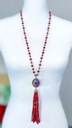 Your Fashion Wholesale ACCESSORIES Red Respect Her Charm Necklace