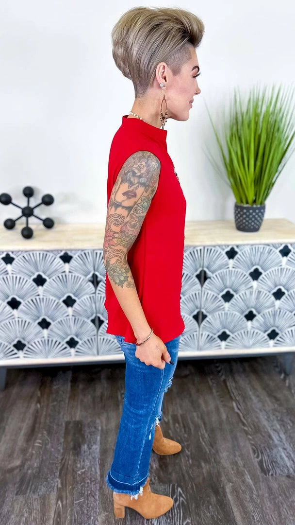 The ZigZag Stripe Red Romantic Remix Top TOPS & TUNICS