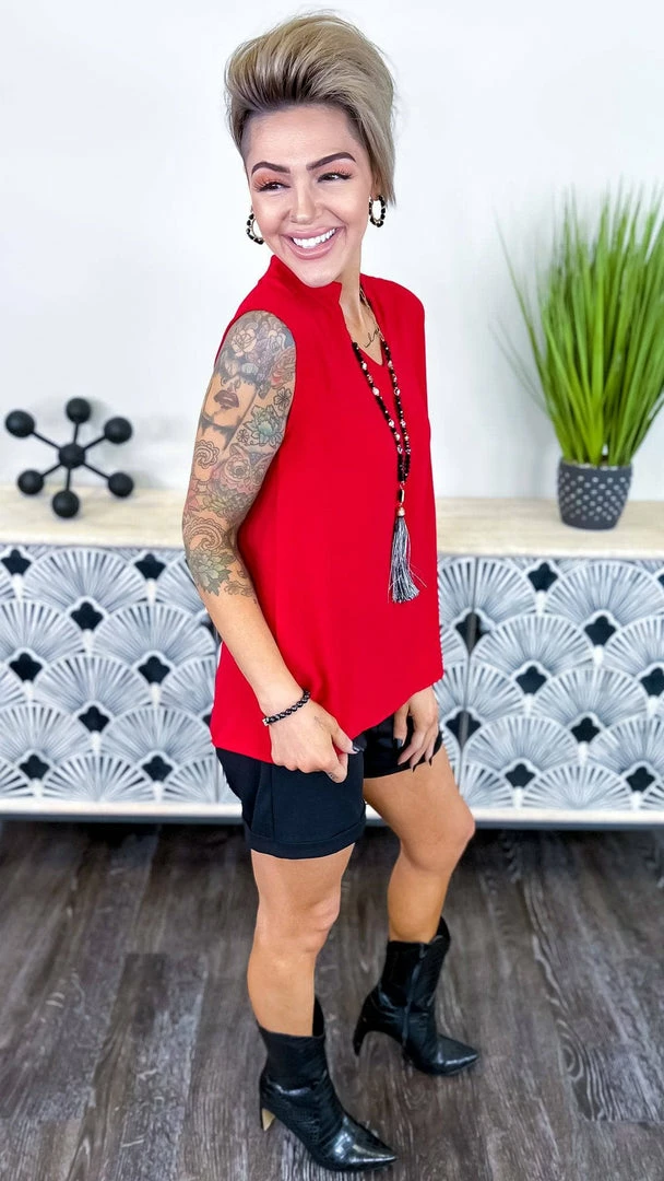 The ZigZag Stripe Red Romantic Remix Top TOPS & TUNICS