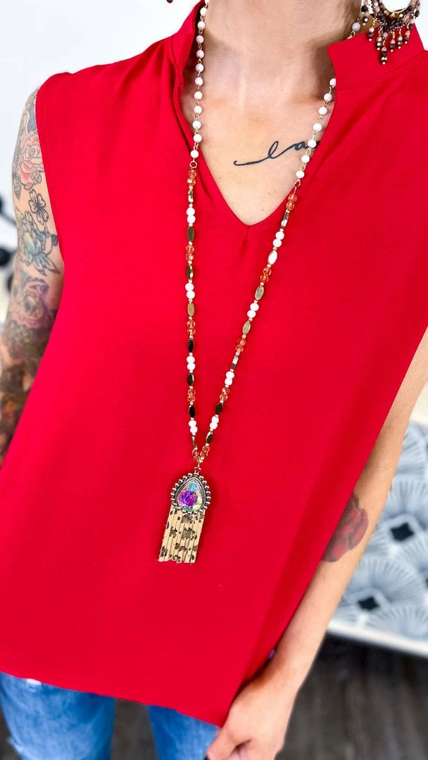 The ZigZag Stripe Red Romantic Remix Top TOPS & TUNICS